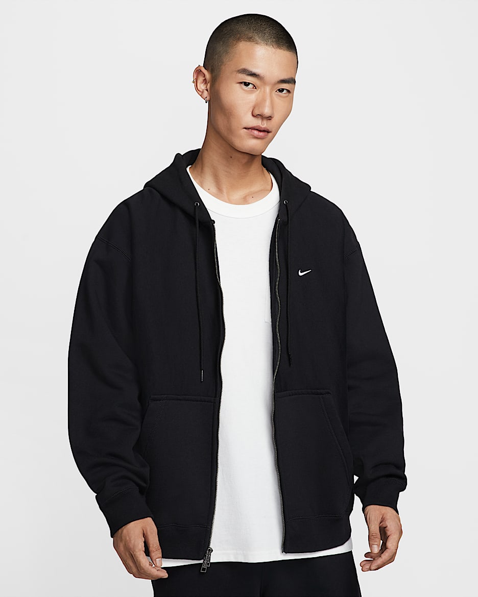 Nike Solo Swoosh Men's Full-Zip Fleece Hoodie. Nike JP